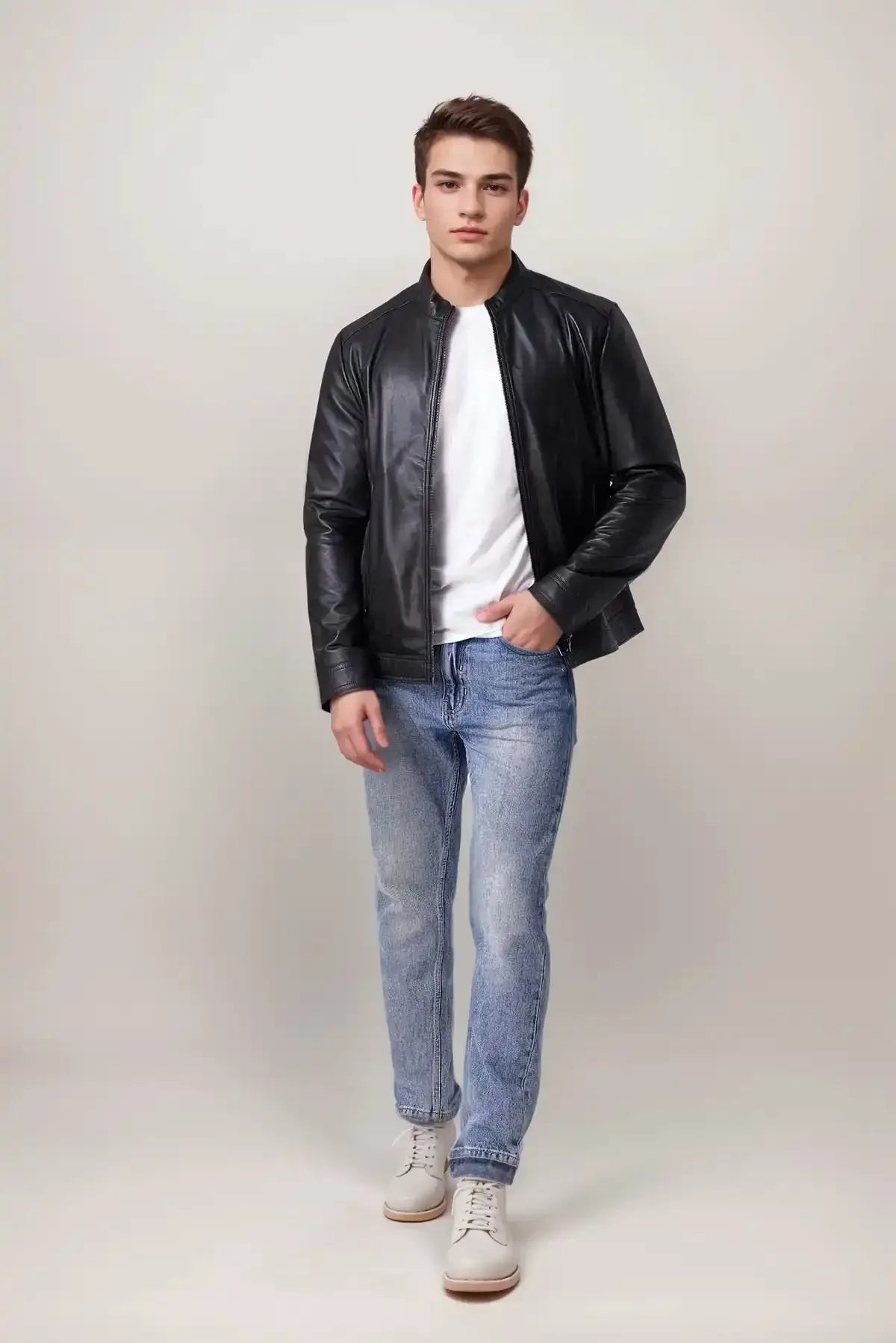 Men Club Night Classic Leather Jacket